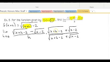 Precalc Honors Section 11.2 video #2