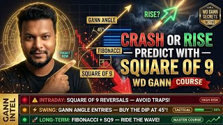 WD Gann Square of 9 Course | Crash or Rise? How Gann Square of 9, Fibonacci &amp; Gann Angles Prediction