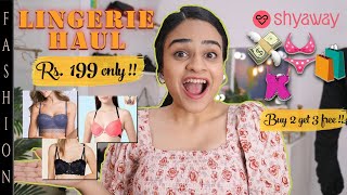 *MASSIVE* Shyaway LINGERIE HAUL at *Rs.199 ONLY!!* | CHEAPEST Lingerie Haul 2022 | Bras, Panties screenshot 5