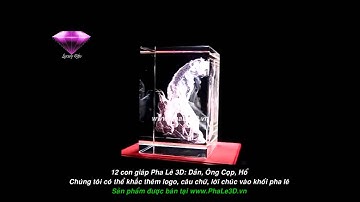 Pha Lê 3D 12 con giáp - Ông Cọp - Dần - www.phale3d.vn