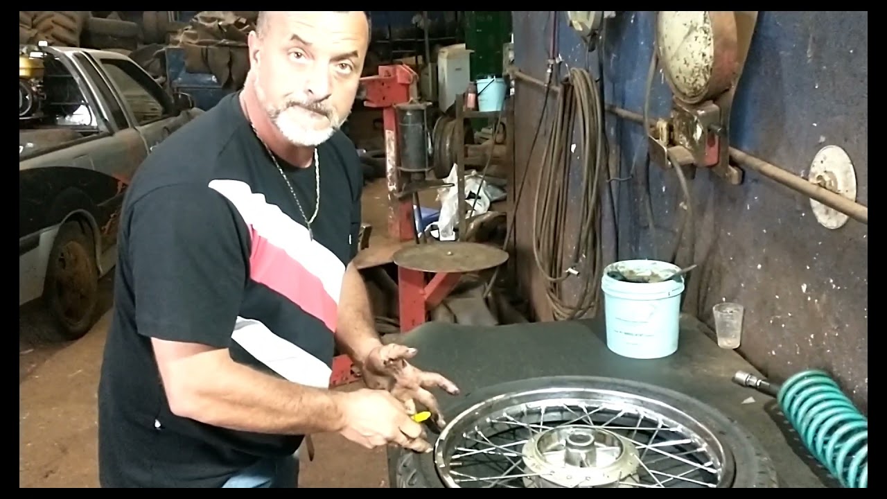 PASSO A PASSO DE COMO CONSERTAR UM PNEU DE MOTO