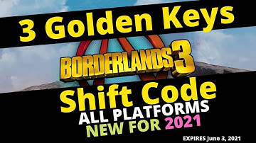 3 Golden Keys Borderlands 3 Shift Code - All Platforms - Expires June 3, 2021