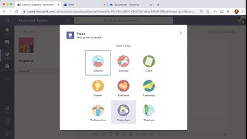 Adding Praise in Microsoft Teams