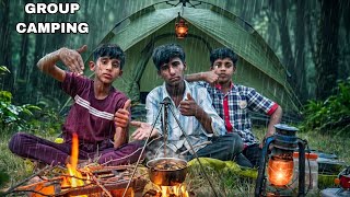 Group Camping In Forest With My Friends | Jungle Survival camping video | camping cooking in India 