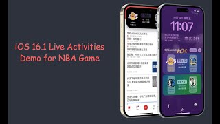 iOS 16.1 Live Activities - NBA灵动岛Demo演示 screenshot 5