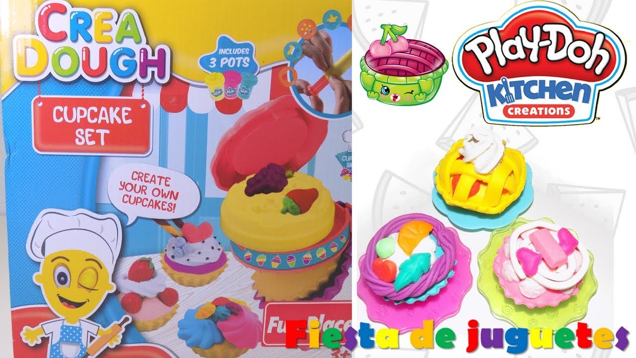 Play Doh CUPCAKE SET CREA DOUGH - YouTube