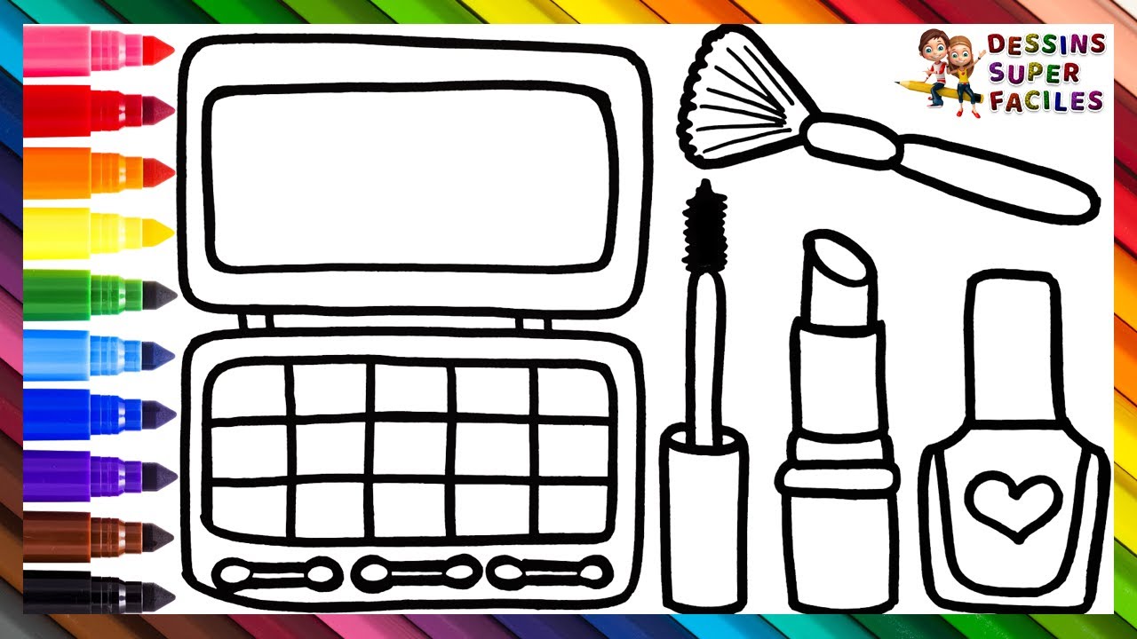 Dessiner et Colorier du Maquillage 💅💄💋👁️🖌️🌈 Dessins Pour Enfants - YouTube