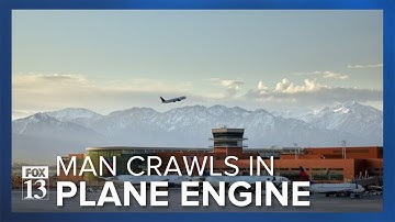 Man dies after breaching door, crawling into plane engine at SLC airport