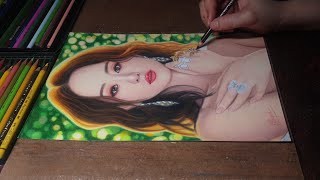 How to draw a portrait of beauty| Drawing with PQuynh Art