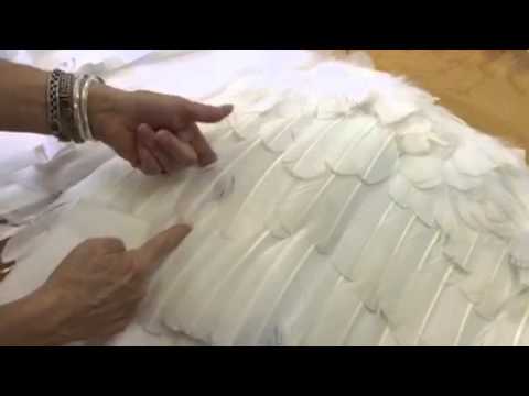 How to revitalize ruffled feathers in your costume angel wings - YouTube