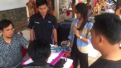 Robot Writes Balinese Script in action at Undiksha Expo (Daylight)