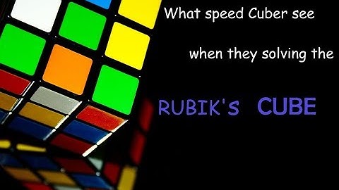 What speed CUBER see when they solving the RUIBIK