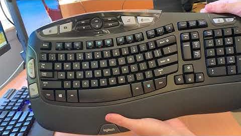 Comfortable Logitech MK550 Wave Ergonomic Wireless Keyboard