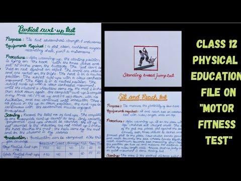class 12 physical education project on motor fitness test
