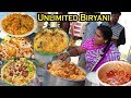 Famous Aunty Roadside UNLIMITED Hyderabad Biryani | Must Visit Biryani Place | Street Food India