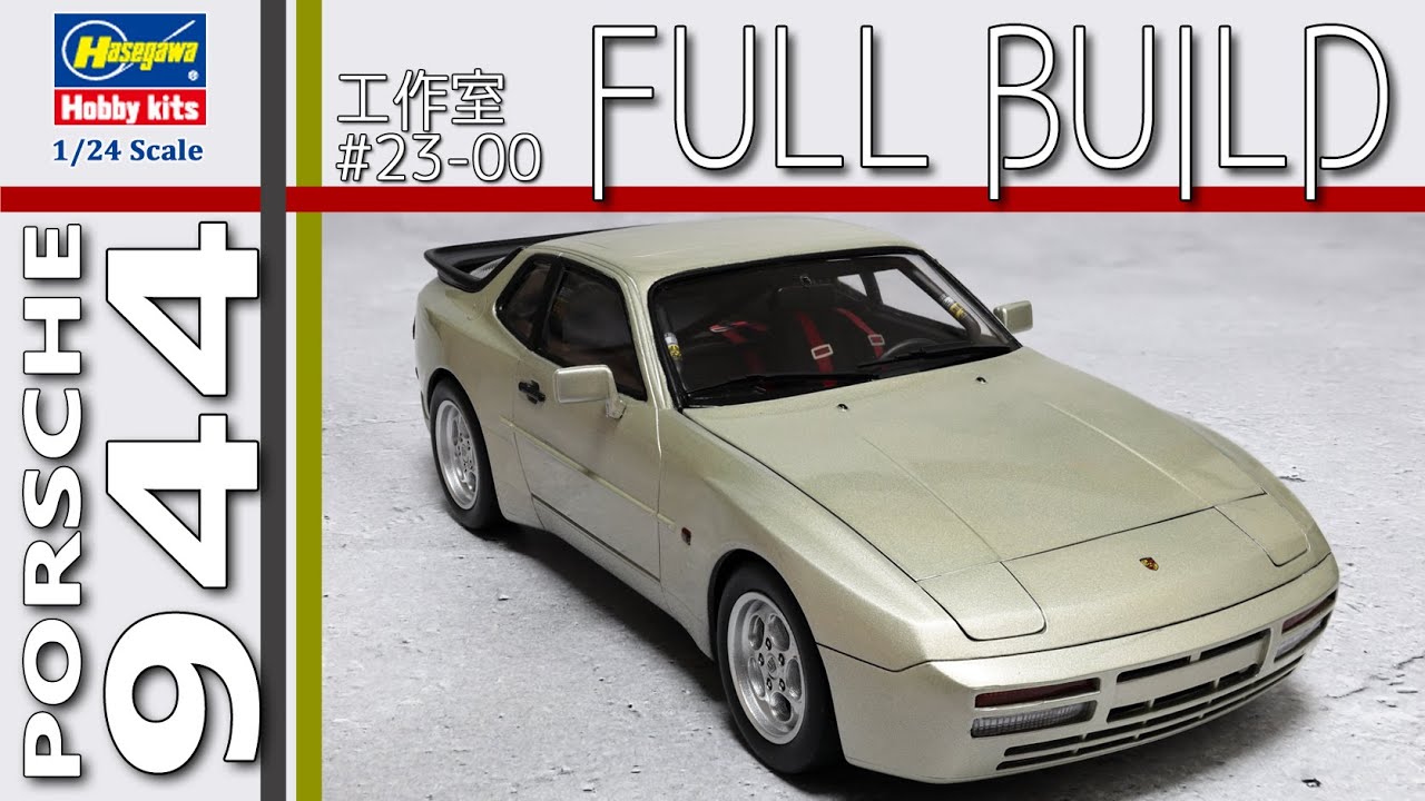 【カーモデル】HASEGAWA PORSCHE 944 turbo RACING Plasticmodel 1/24Scalemodel【工作室  23-00】