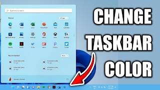 How to change taskbar color in windows 11