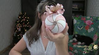 Swirled Kimekomi No Sew Fabric Ornament - How to Make - plus Printable Template