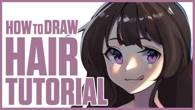 3 Different Ways to Shade Hair!  Anime Hair coloring tutorial +Brushes 