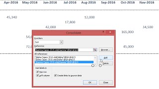 Using Excel Consolidate in Financial Modelling