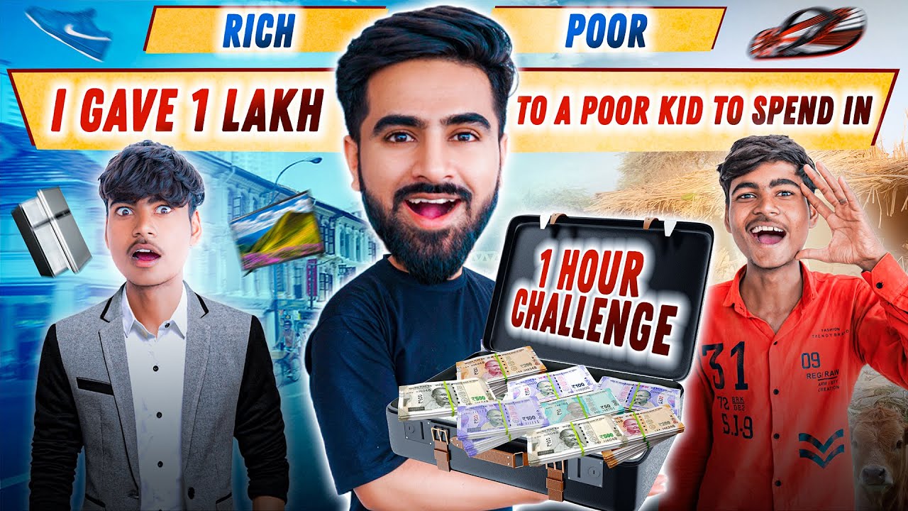 ₹ 1,00,000 Challenge With Poor Boy - आज तो बहुत बड़ा चूना लग गया 😭