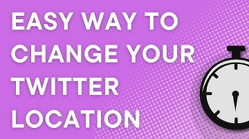 Easy way to change your Twitter location