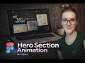 Hero Section Animation in Figma #figmaanimation #lendingpage #animation