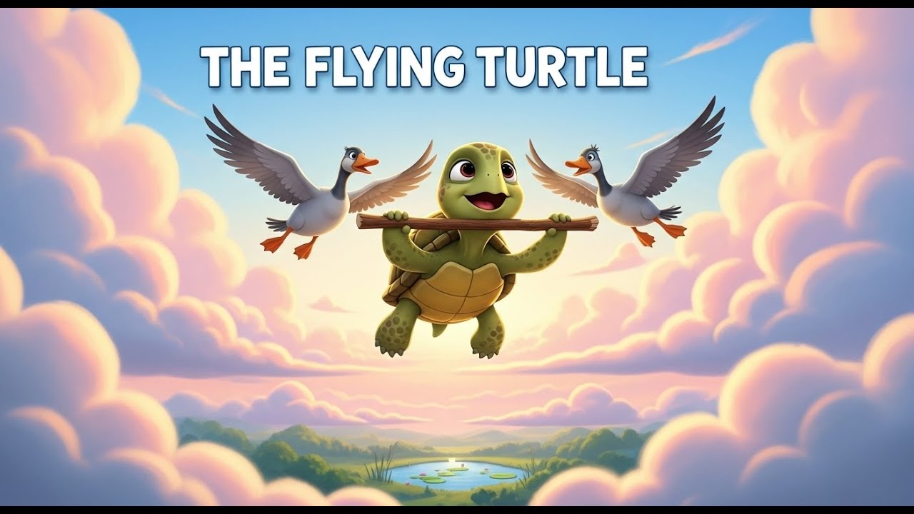 The Flying Turtle 🐢✨  | Panchatantra Stories for Kids | Moral Story