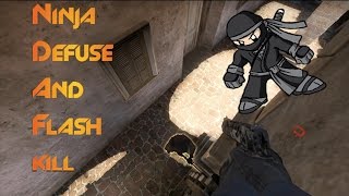 CS GO Ninja Defuse + Flash Kill ///The Best Ninja Defuse Ever