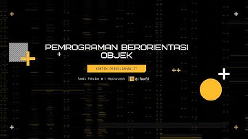 Tutorial UTS Pemrograman Berorientasi Objek