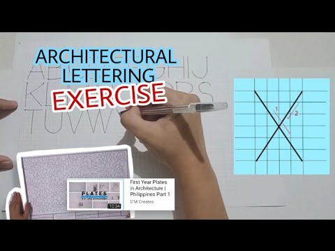 HOW TO DO ARCHITECTURAL LETTERING? DO THIS EXERCISE! | First Year Architectural Plate Philippines