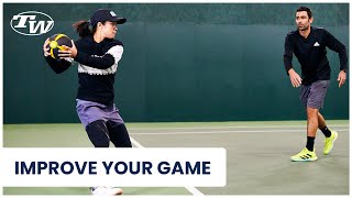 Improve your Tennis Movement: Medicine Ball Warm Up Fitness Drills with Andy & Danielle Lao