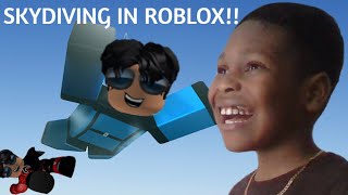 Skydiving of the TALLEST tower in ROBLOX!!