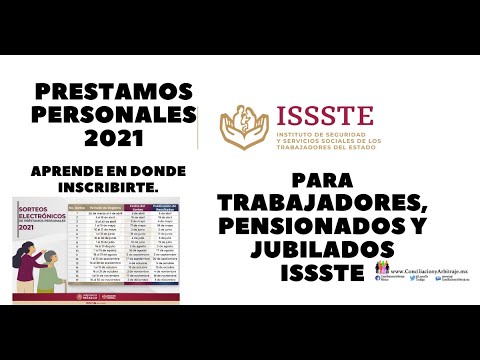 PRESTAMOS PERSONALES TRABAJADORES ISSSTE ACTIVOS, PENSIONADOS Y JUBILADOS (SORTEOS ELECTRÓNICOS)