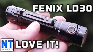 I love it ! New Fenix LD30 EDC flashlight review beam shots night video