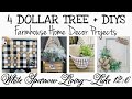 4 DOLLAR TREE + DIYS | FARMHOUSE HOME | FRONT PORCH DECOR PROJECTS | BUFFALO CHECK | COTTON BUD DIY