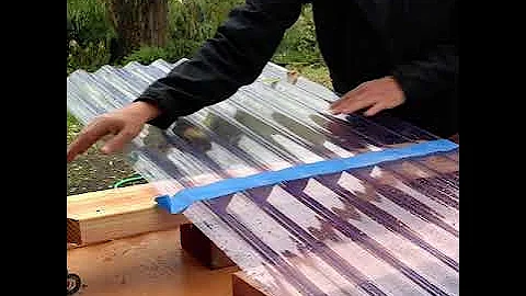 Make your own plastic corrugated roof panel ridge