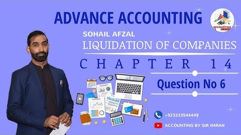 Advance Accounting | Chap #14 | Liquidation of companies | Question 06 | Video 03 | B.com part 2