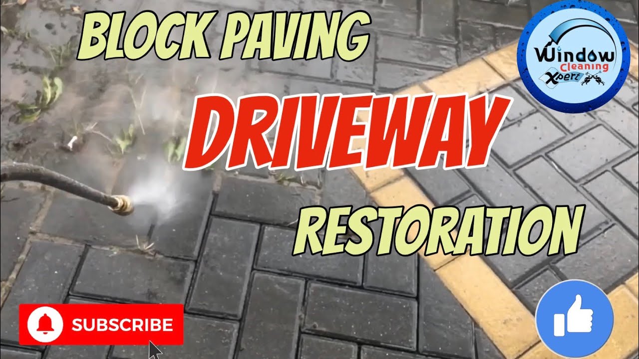 Pressure washing driveway Block paving driveway cleaning and Re