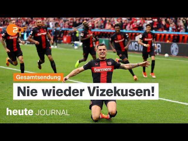 heute journal 14.04.24: Leverkusen Deutscher Meister, Eskalation in Nahost, Ukraine-Krieg (english)