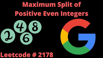MAXIMUM SPLIT OF POSITIVE EVEN INTEGERS | LEETCODE # 2178 | PYTHON SOLUTION