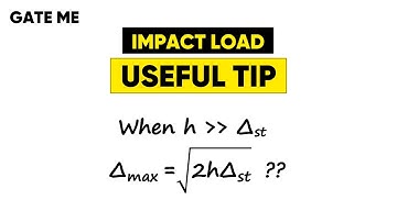 Strength of Materials Useful Tip for Impact Load | GATE Mechanical