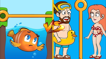 Fish Pin Vs Home Pin - Puzzle Game All Levels Gameplay For Android, IOS Mobile