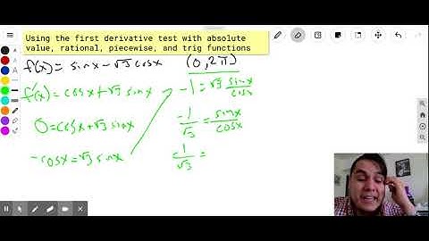 First Derivative Test of a Trig Function