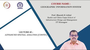 Lecture 45 : Advanced Spatial Analysis (continued)
