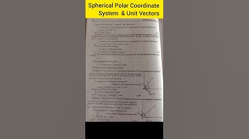 Spherical Polar Coordinate System & Unit Vectors || Mechanics || Unit - 1st || P.U.Chd || P.C.B.M.K.