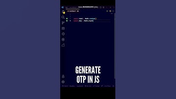 😱😱 Generate 4-digits OTP Code in JavaScript! #shorts #javascript #programming #coding