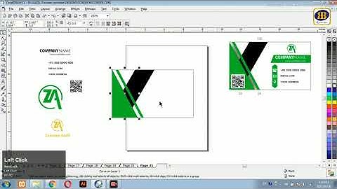 New design Corel Draw 12 latest visiting card design