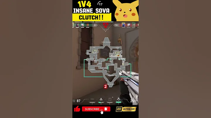 Crazy Sova's 1v4 Clutch 🔥 Epic VALORANT Moments #shorts