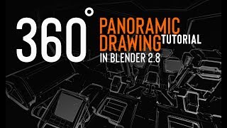 360 panoramic drawing in Blender 2.8 (tutorial teaser) screenshot 1